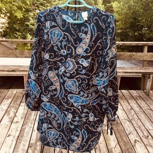 H&M Long-Sleeve Blue Dress (Size 4)